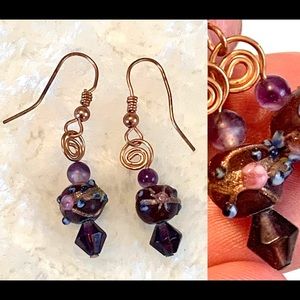 Vintage Wedding Cake Black Venetian
GLASS Boho Whimsical Goth Abstract
Earrings